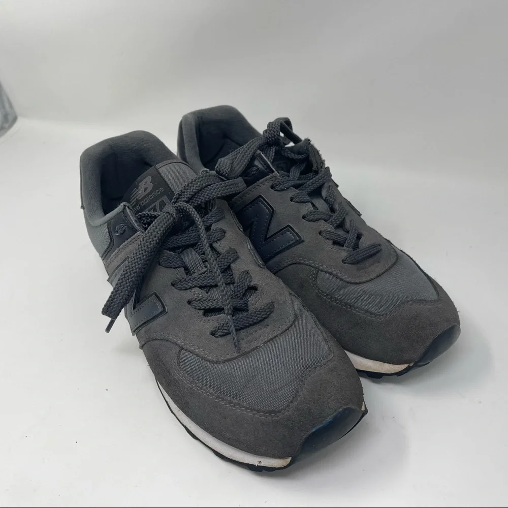 New Balance 574 ML574ECE Athletic Running Shoes All Black Gray Men's Size 9_2